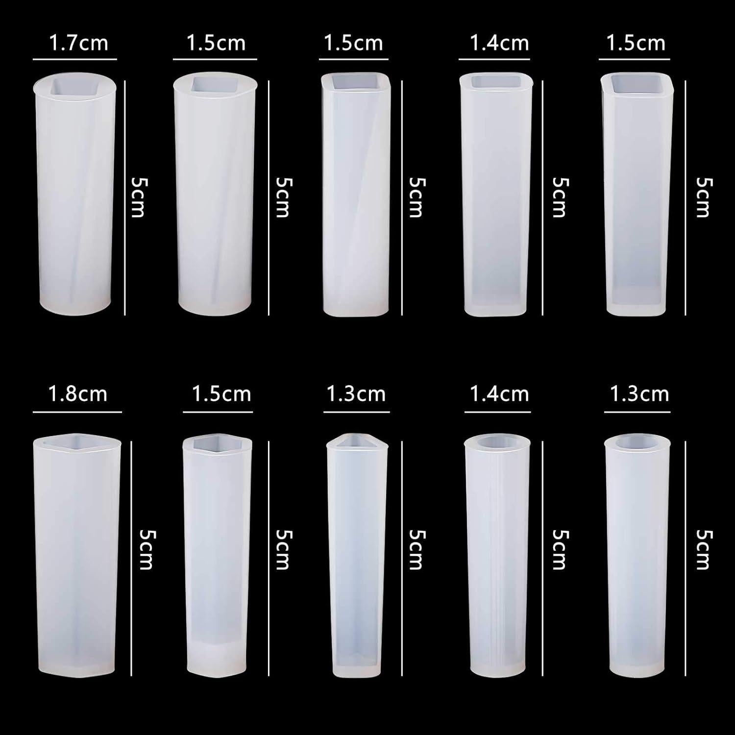 Juego de 10 Moldes de Silicona para Joyería Patelai