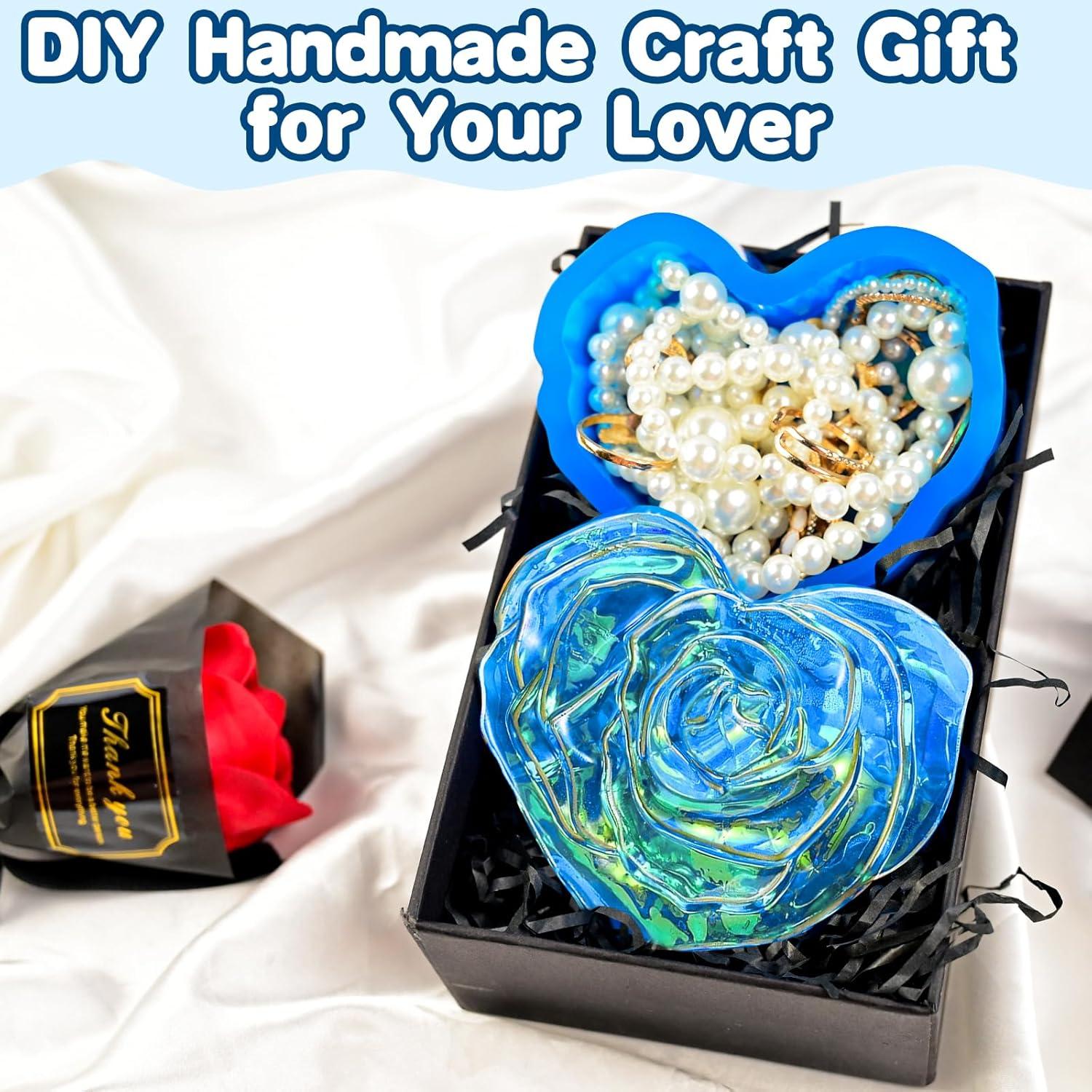 Molde de Silicona ZQYSING Tarro Corazón con Tapa Rosa