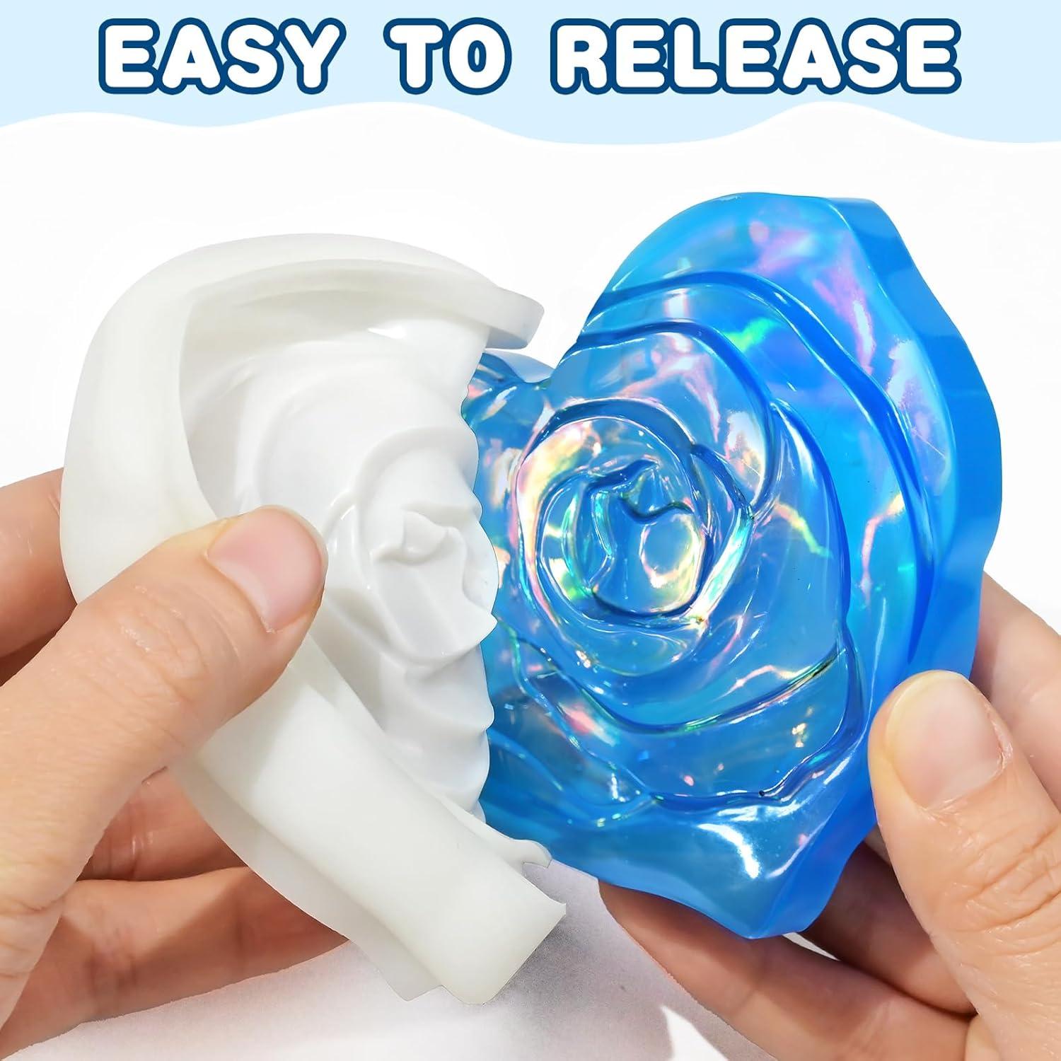 Molde de Silicona ZQYSING Tarro Corazón con Tapa Rosa