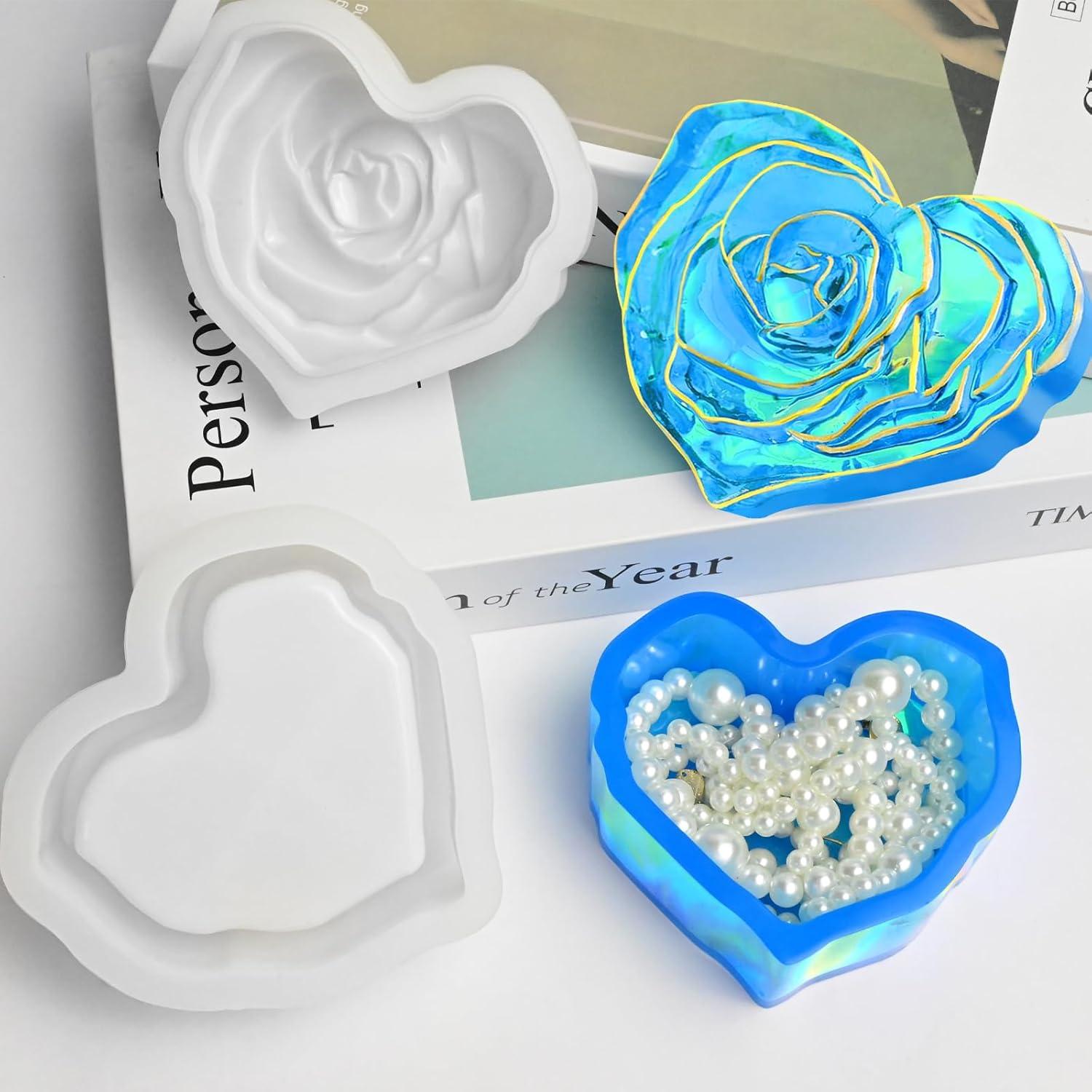 Molde de Silicona ZQYSING Tarro Corazón con Tapa Rosa