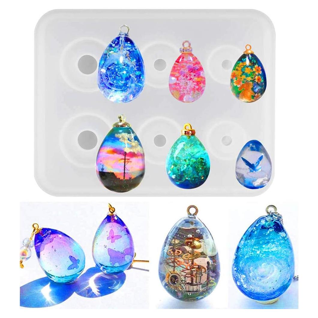 Moldes de Silicona Liscra para Joyas en Forma de Huevo 1.5-2.5 cm