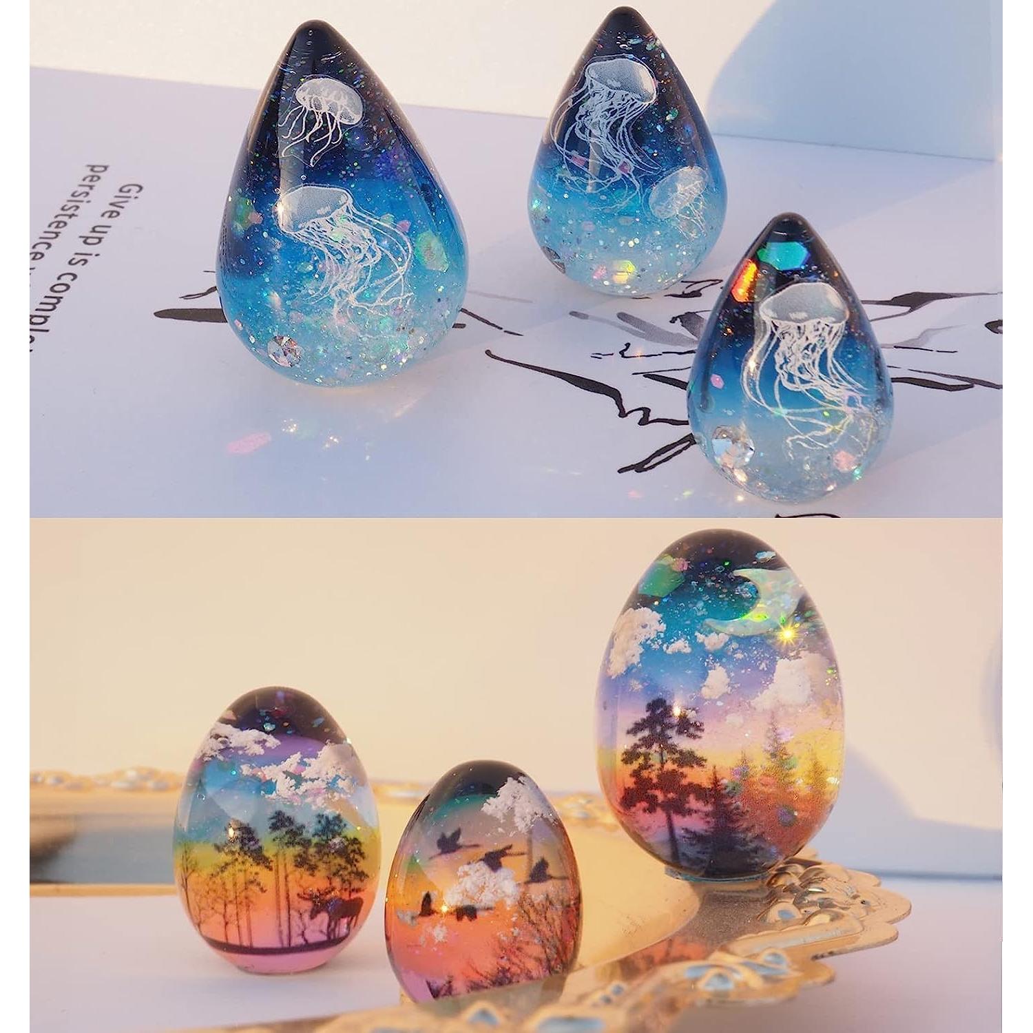 Moldes de Silicona Liscra para Joyas en Forma de Huevo 1.5-2.5 cm