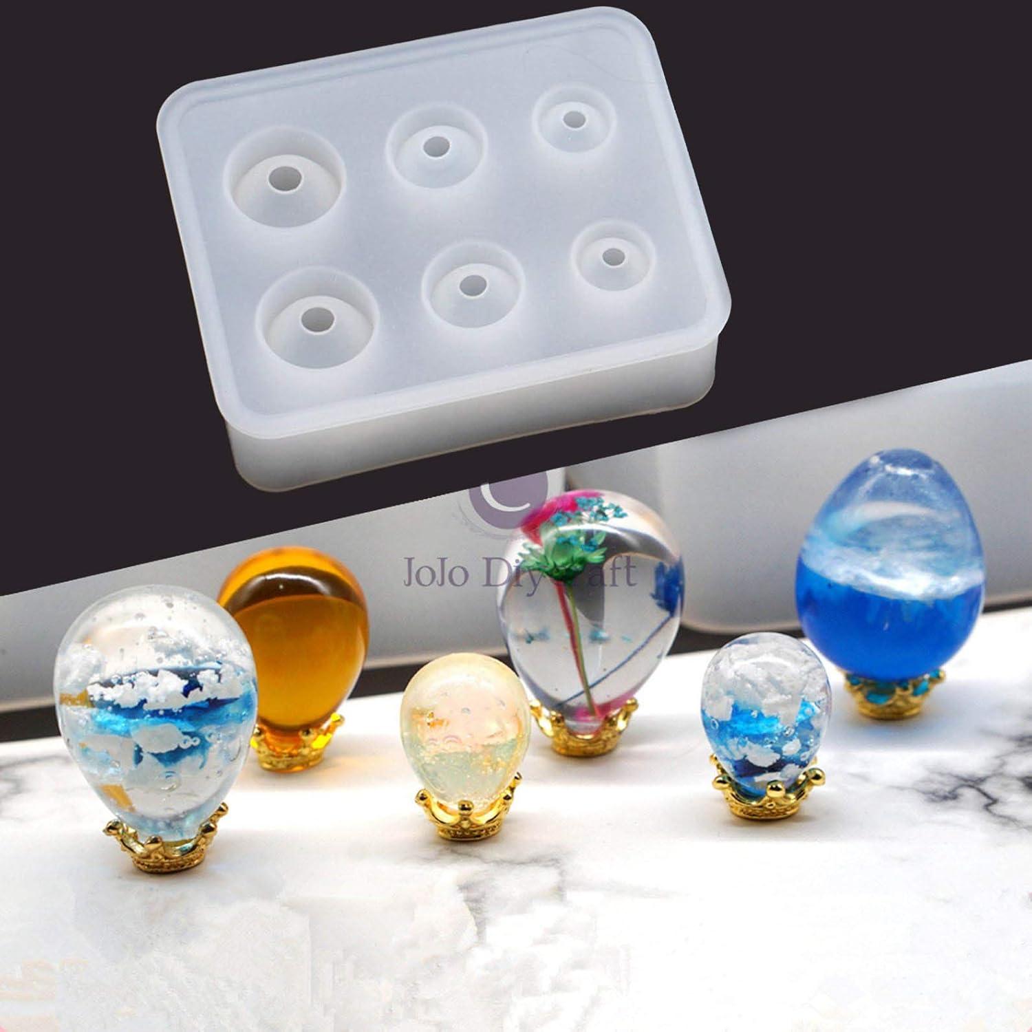 Moldes de Silicona Liscra para Joyas en Forma de Huevo 1.5-2.5 cm