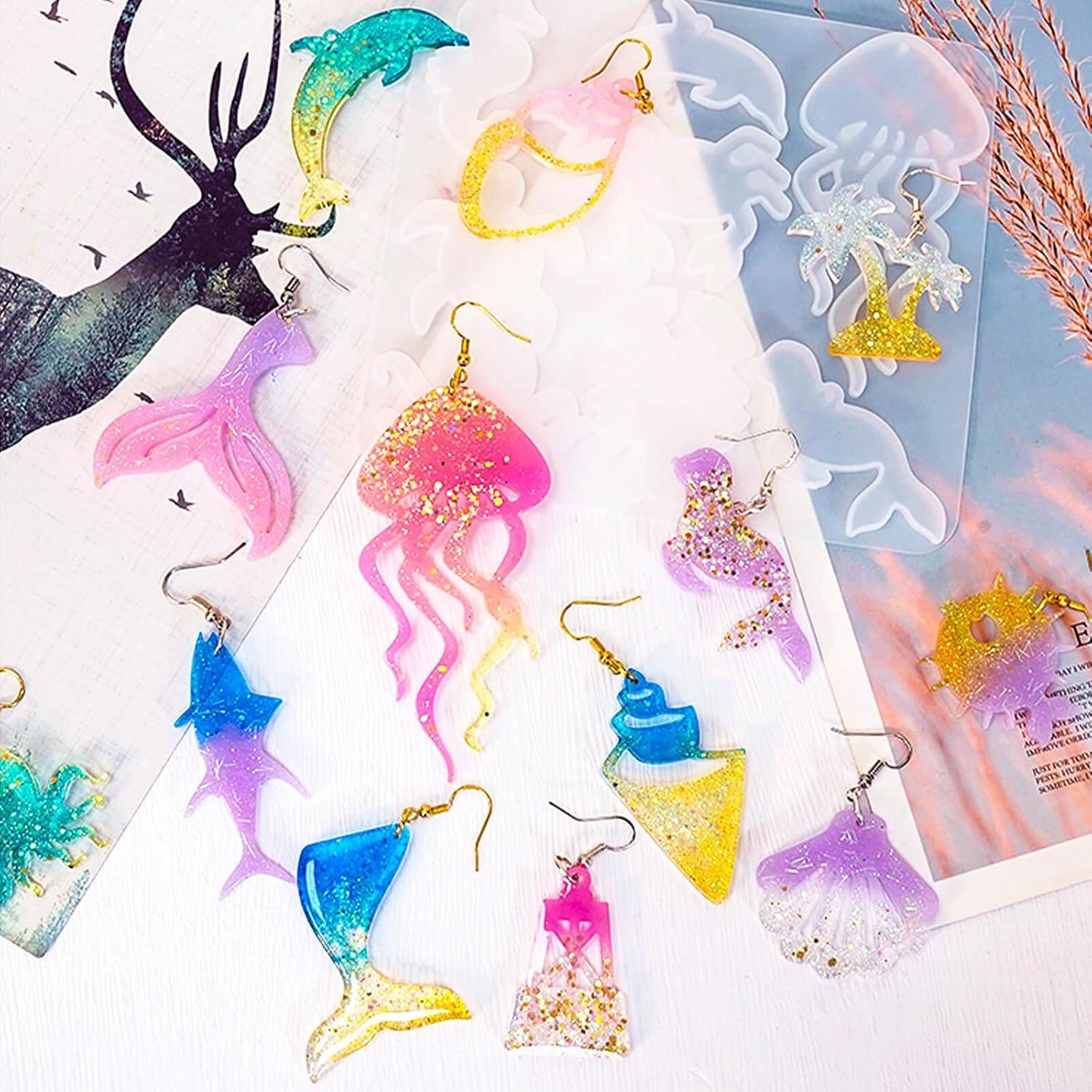 Kit de Moldes de Joyería de Resina Marina JHYlilia 204 Piezas