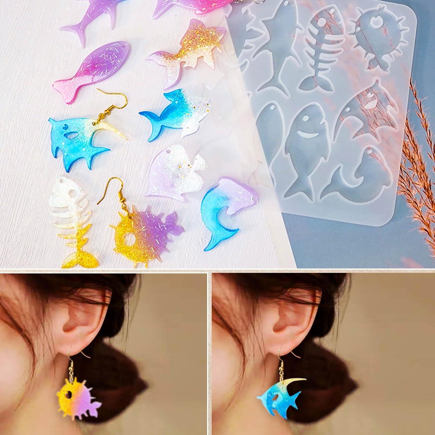 Kit de Moldes de Joyería de Resina Marina JHYlilia 204 Piezas