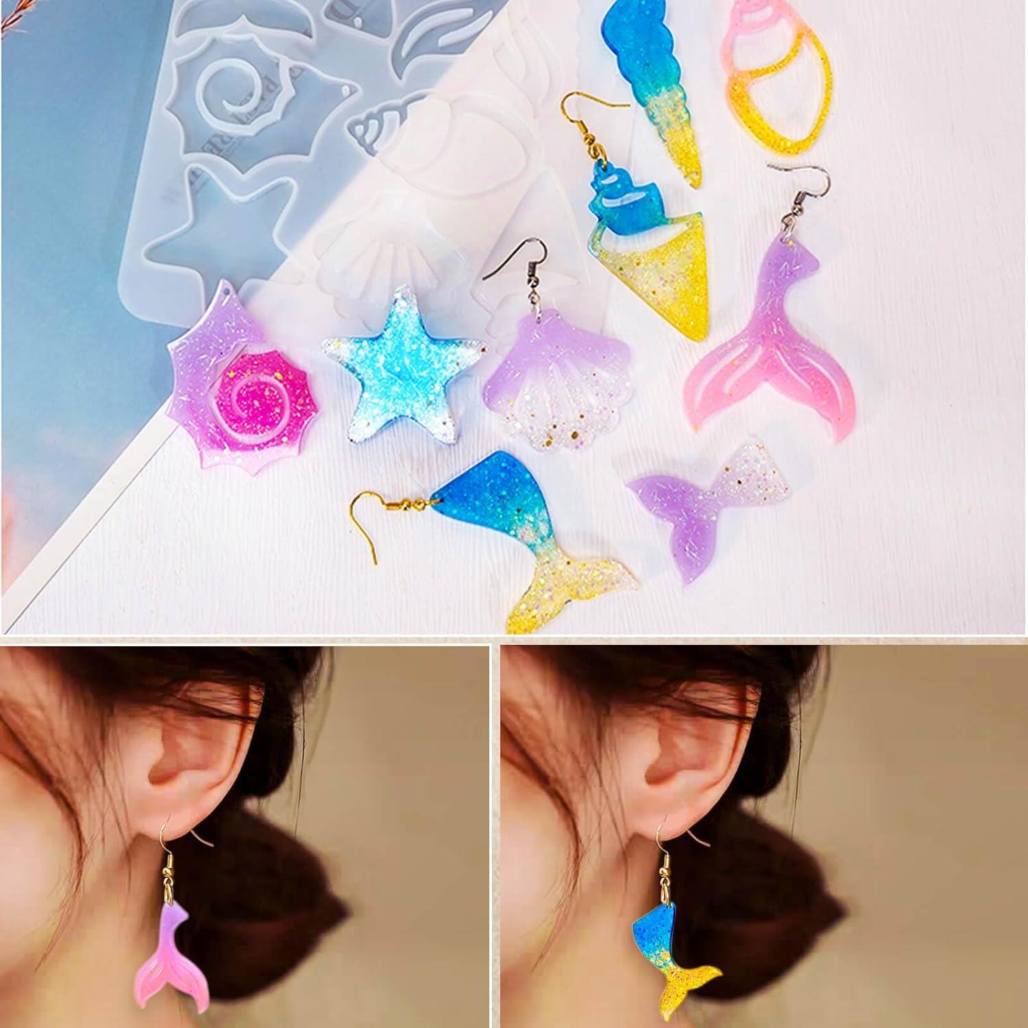 Kit de Moldes de Joyería de Resina Marina JHYlilia 204 Piezas