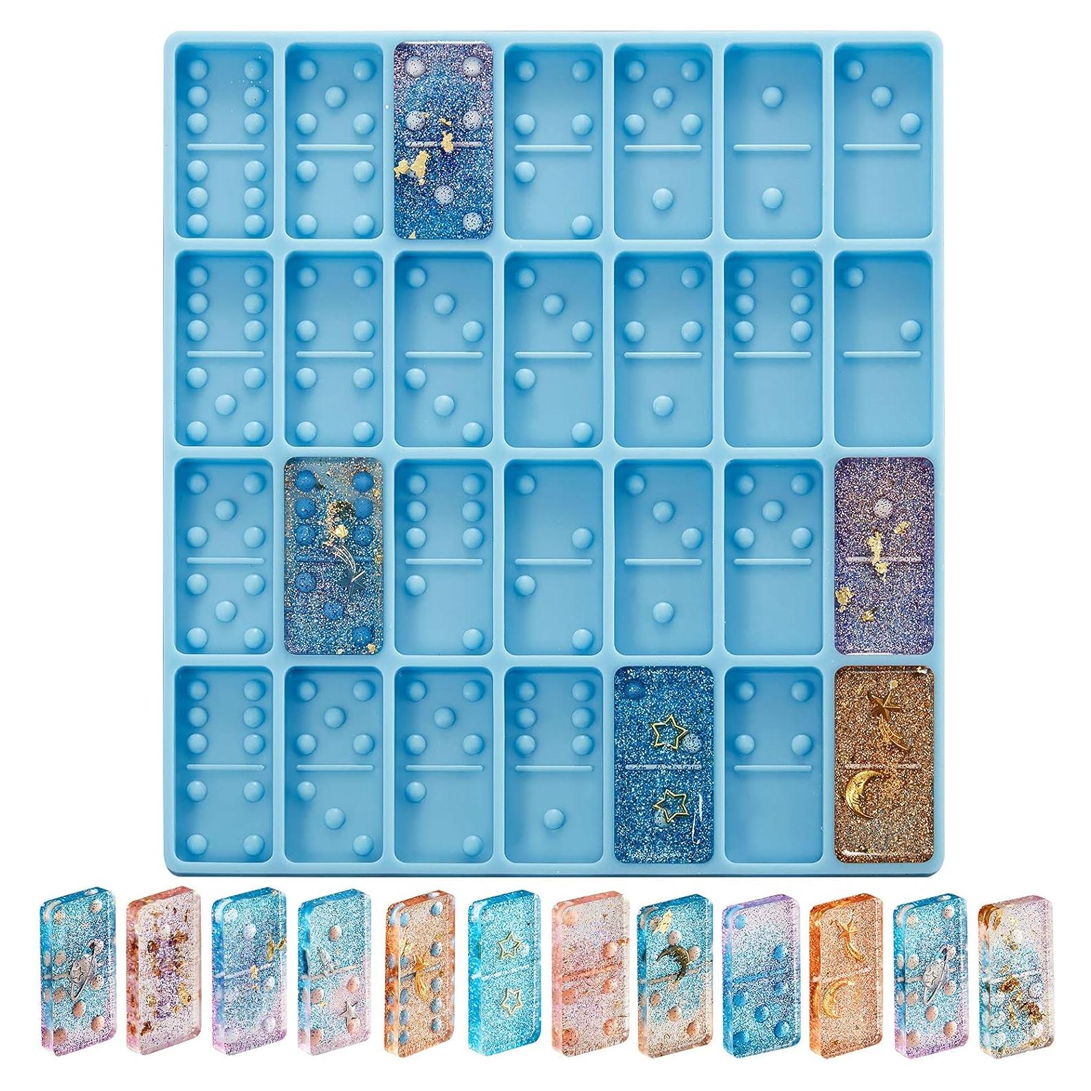 Molde de Dominó 3D Patelai de Silicona Azul 18.5x20cm