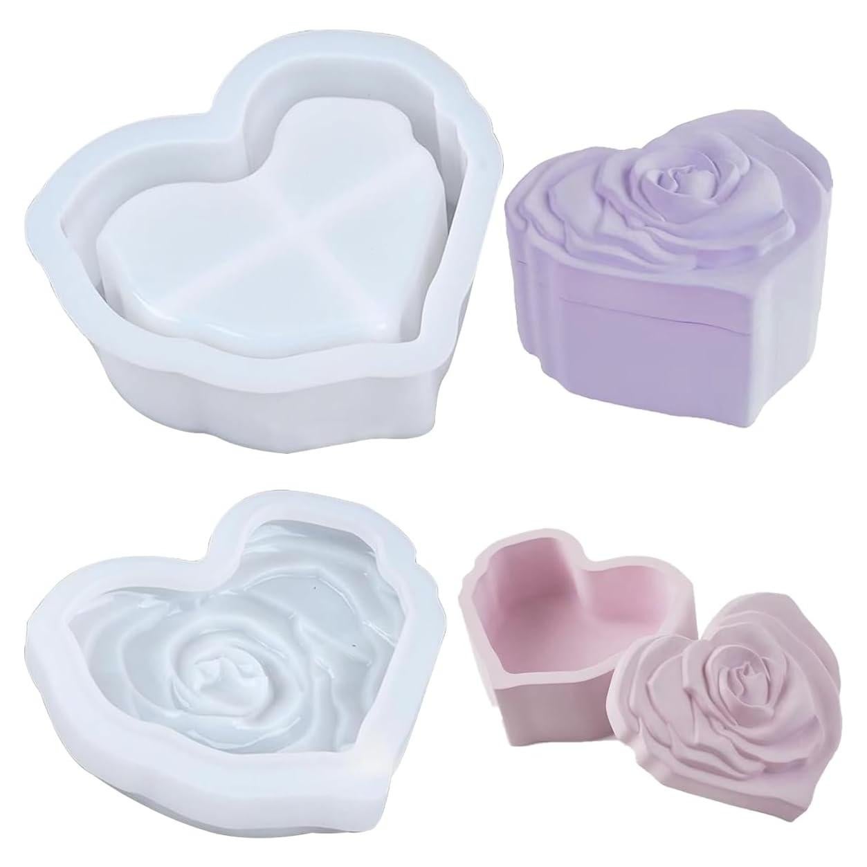 Molde de Silicona Corazón con Tapa AddLotLot 11.29x10.39cm