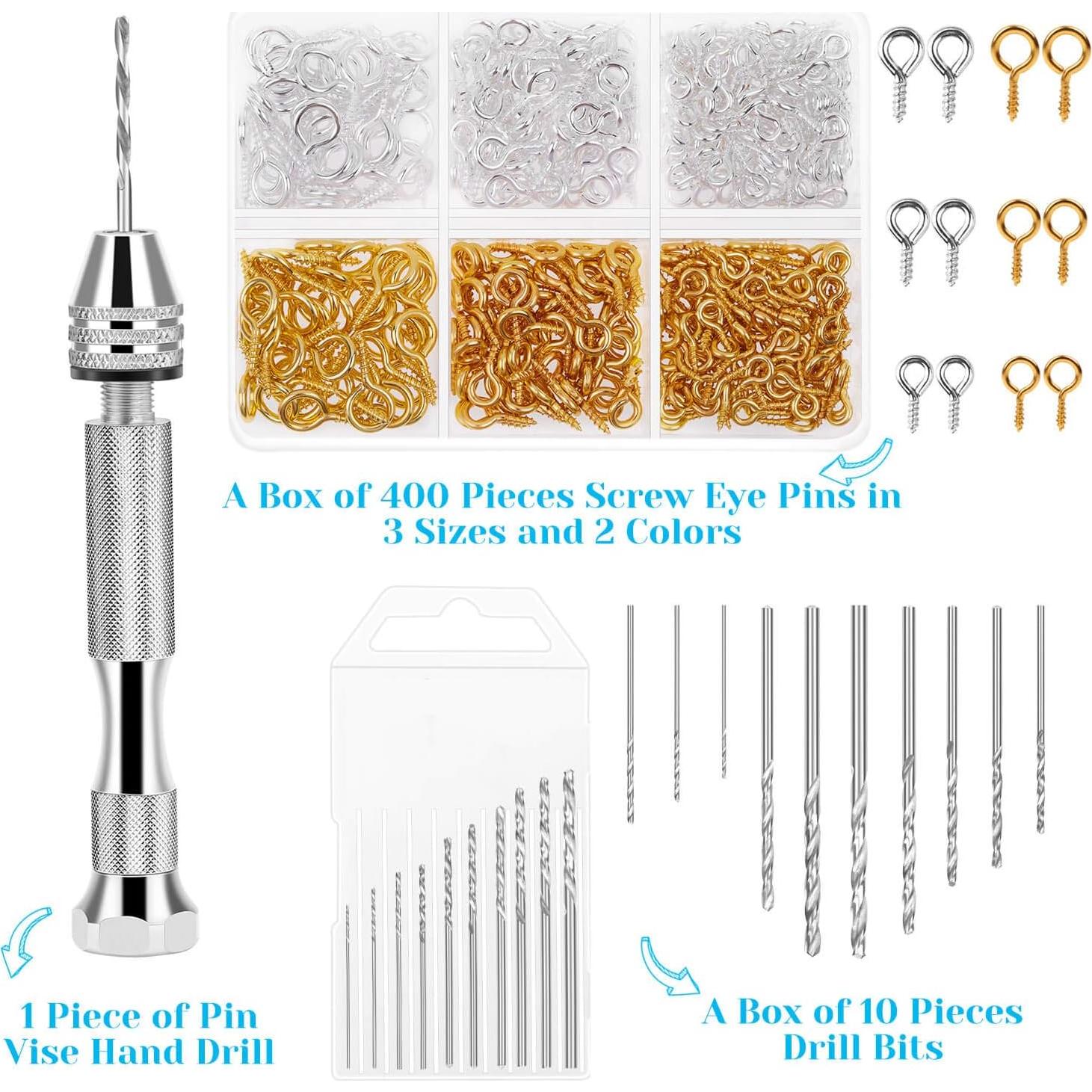 Taladro Manual Shynek con Pin Vise y 10 Brocas para Joyería