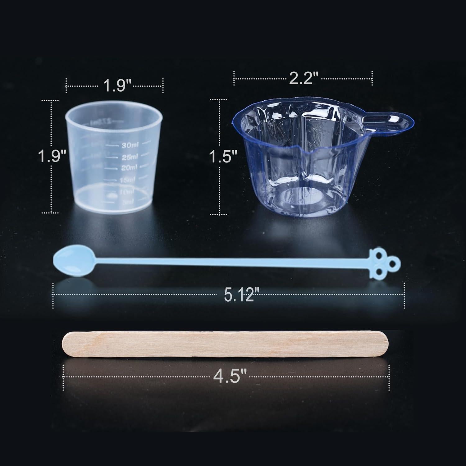 Kit de Tazas de Mezcla LET'S RESIN 200 Pcs 30ml Plástico