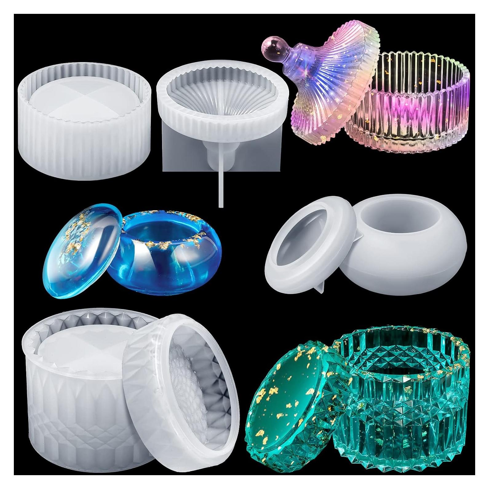 Molde de Silicona Patelai para Tarro y Caja de Joyería 3 Piezas