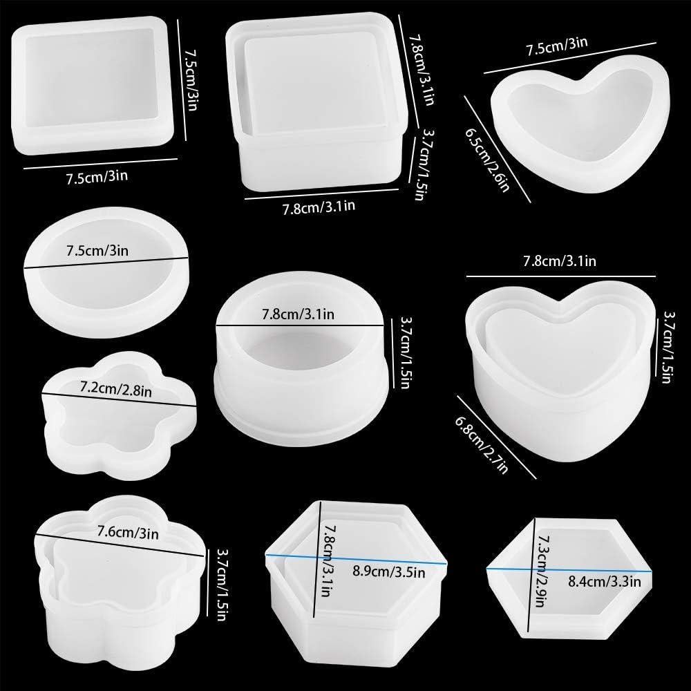 Molde de Silicona Tomorotec 5 Formas para Resina y Jabón