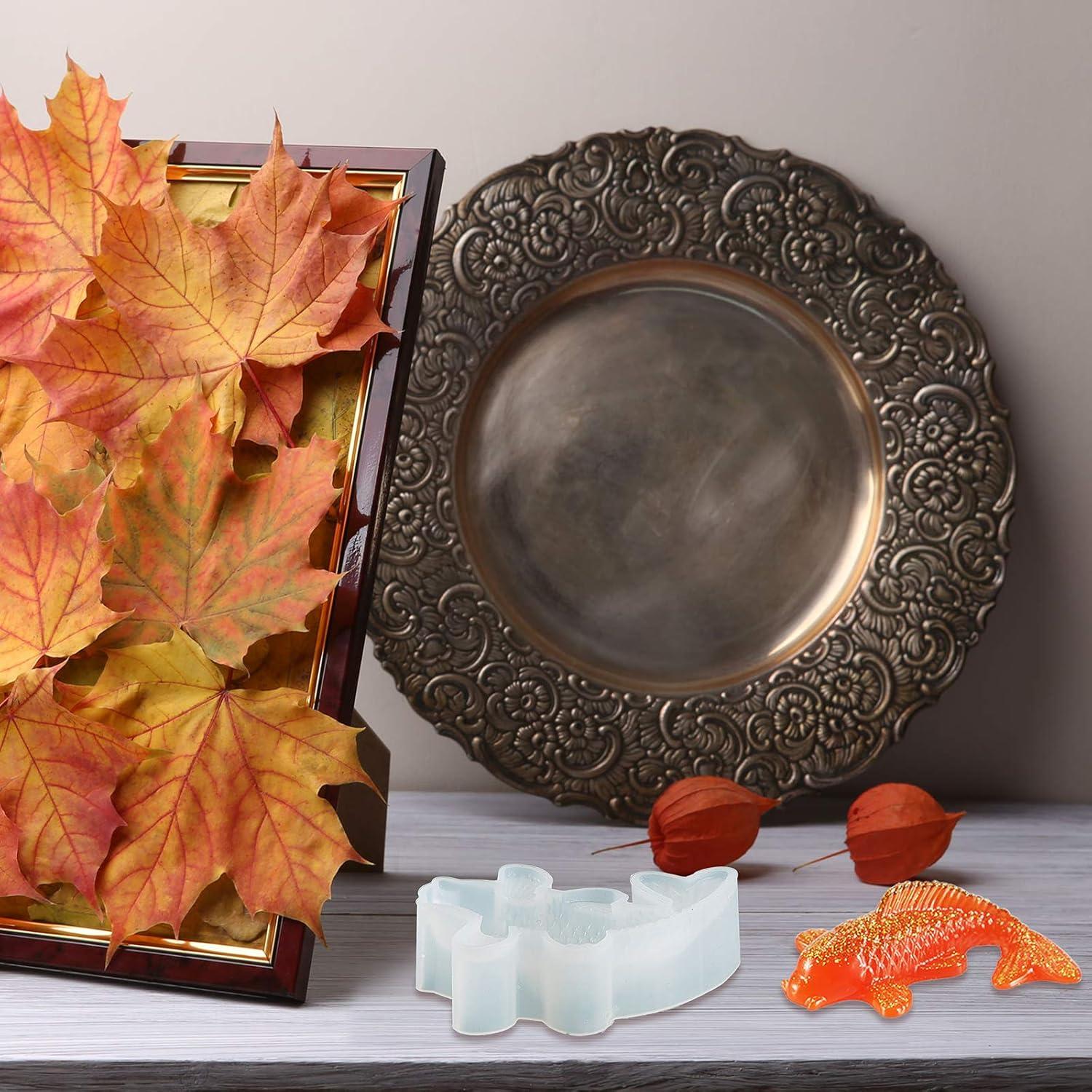 Molde de Silicona Pez Koi Patelai 3 Piezas con Lentejuelas