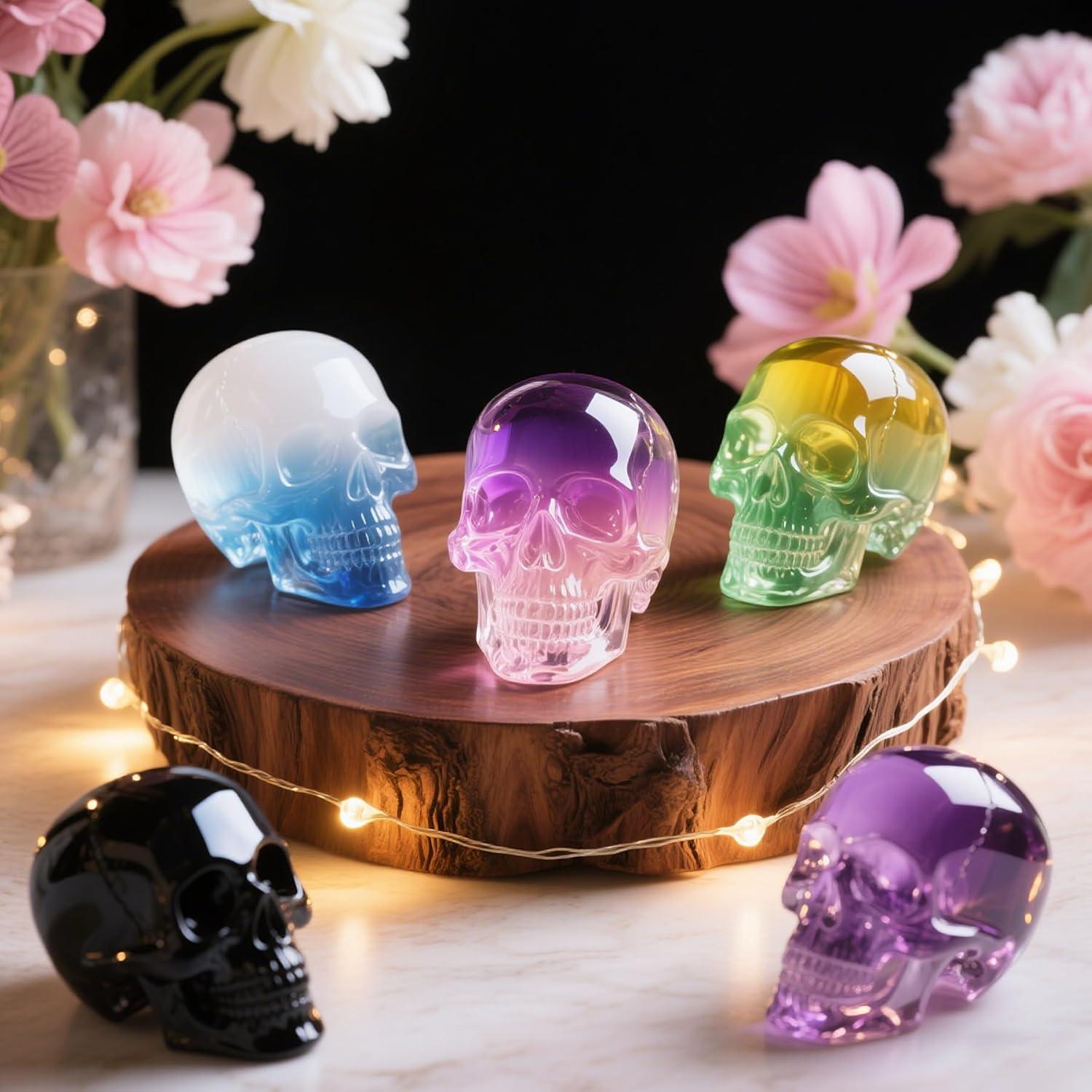 Moldes de Silicona para Resina Calavera 3D Beesini - 8 PCS