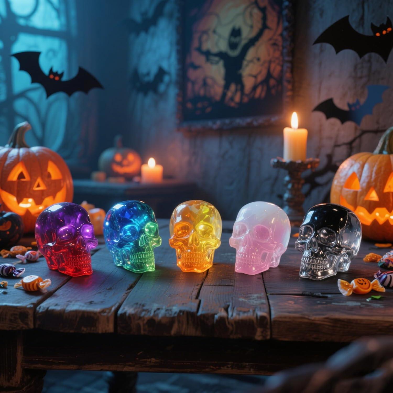 Moldes de Silicona para Resina Calavera 3D Beesini - 8 PCS