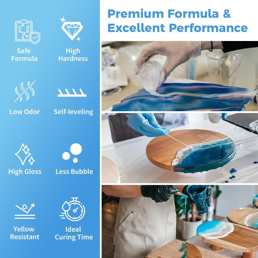 Kit de Resina Epóxica 2 Gal OSBANG Transparente Cristalino