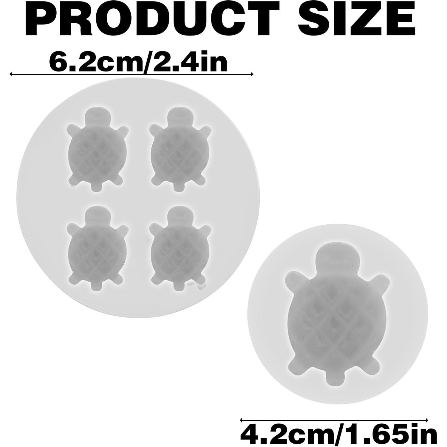 Molde de Silicona para Resina Tortuga Marina - 2 Piezas