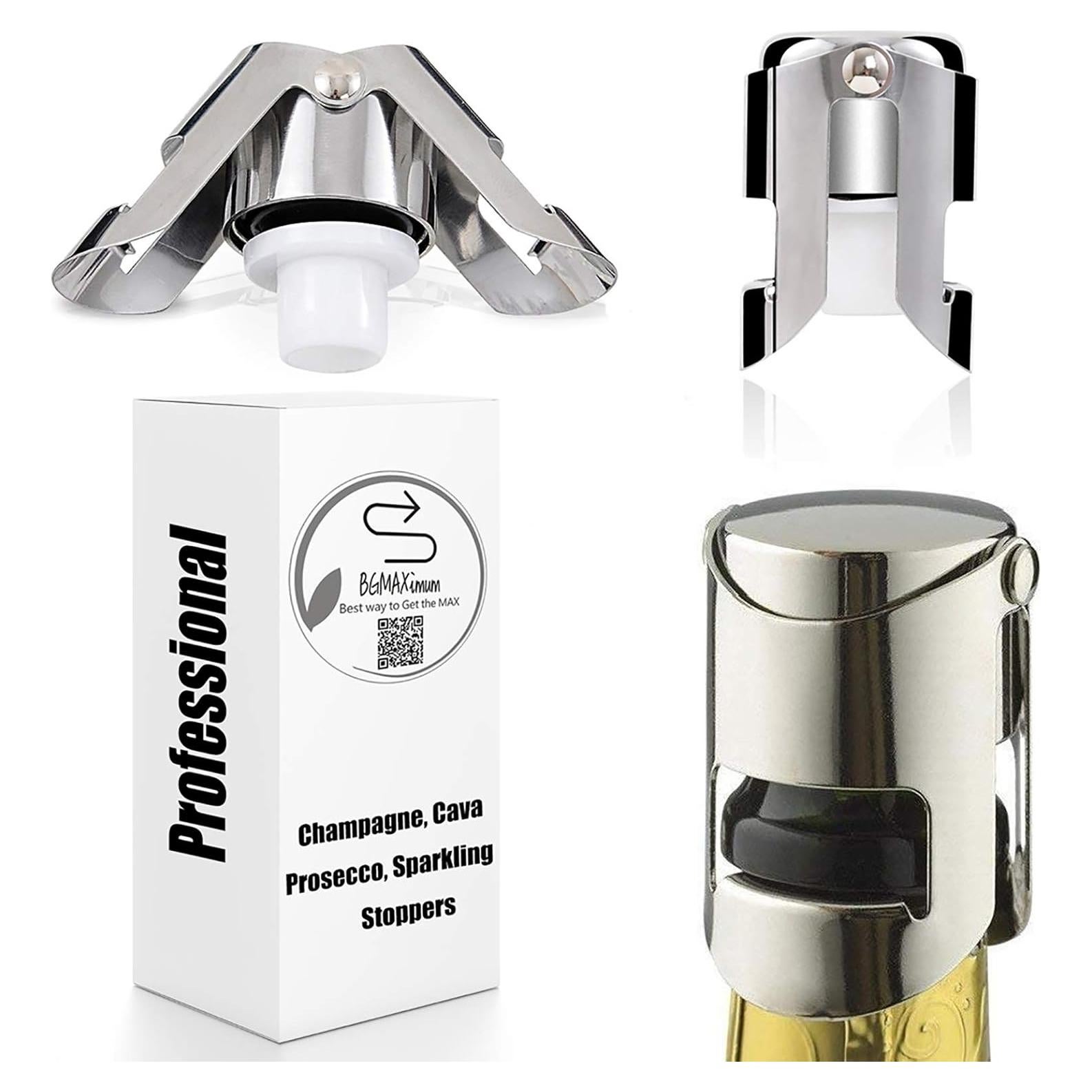 Tapones de Champagne BGMAX 3 Paquete Acero Inoxidable