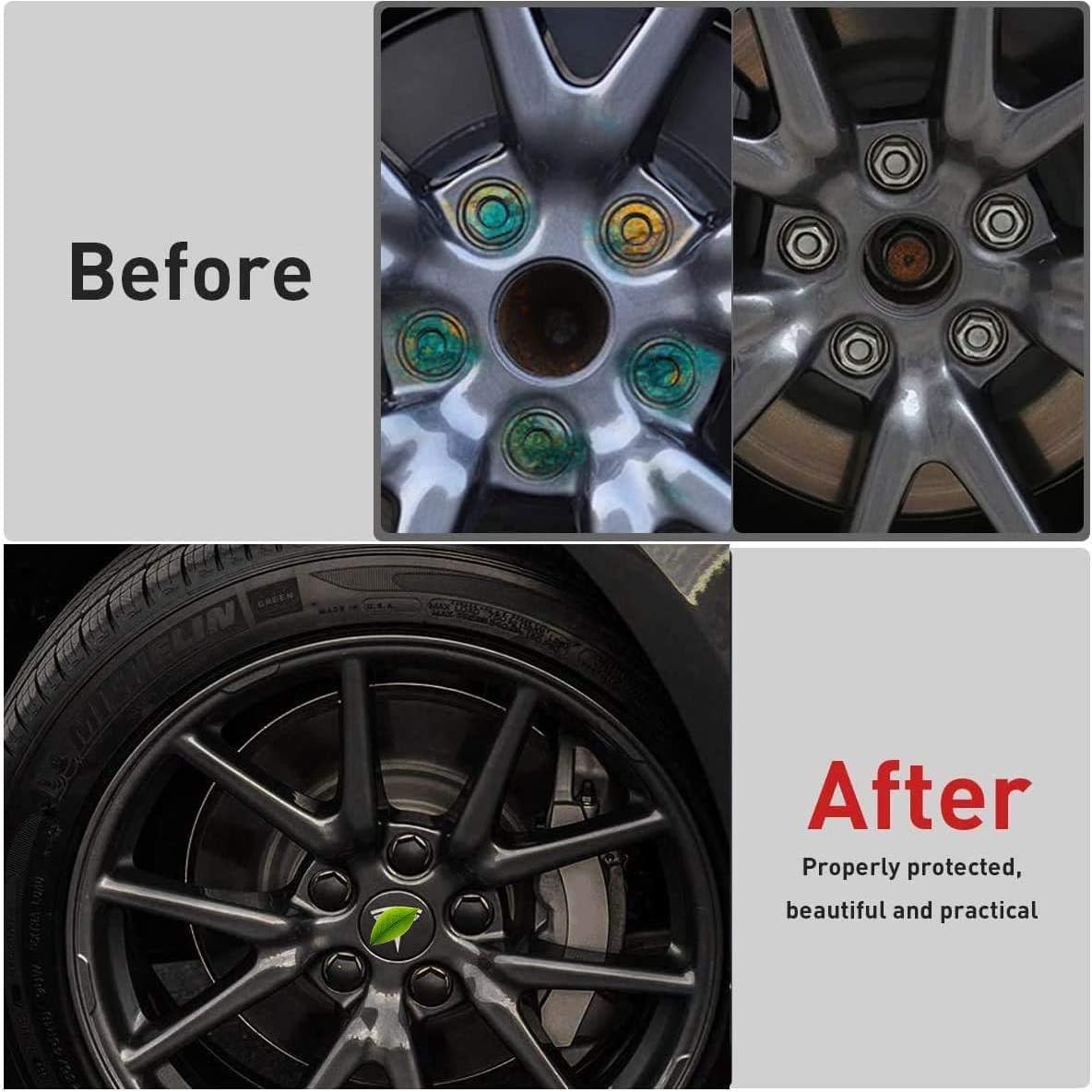 Kit de Tapas de Rueda ThinSGO para Tesla Model 3 Y S X - 4 Tapas + 20 Cubiertas