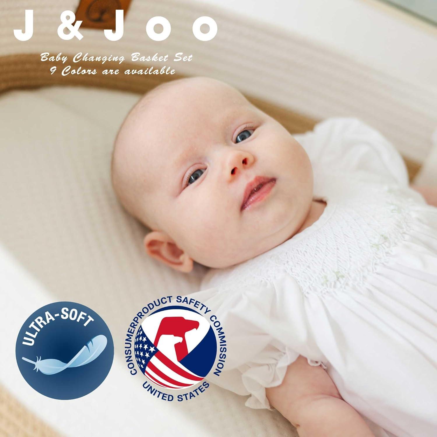 Cesta de Cambio para Bebés J&JOO Rosa Caddy Pañales Doble Cubierta