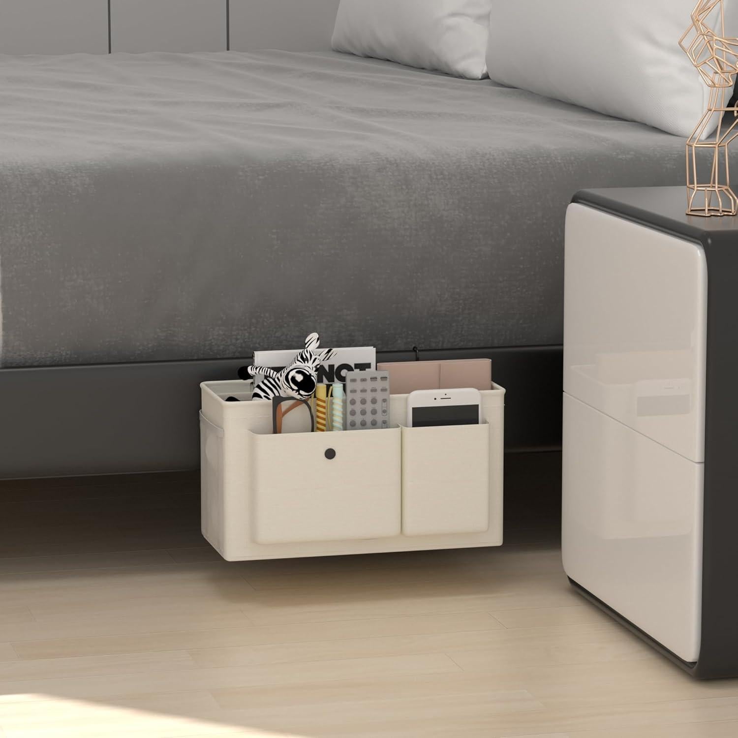 Organizador Lateral para Cama Edudif Blanco - Caddy Colgante 37.5x20cm