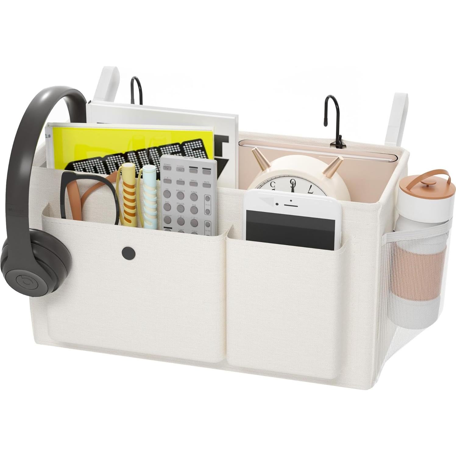 Organizador Lateral para Cama Edudif Blanco - Caddy Colgante 37.5x20cm