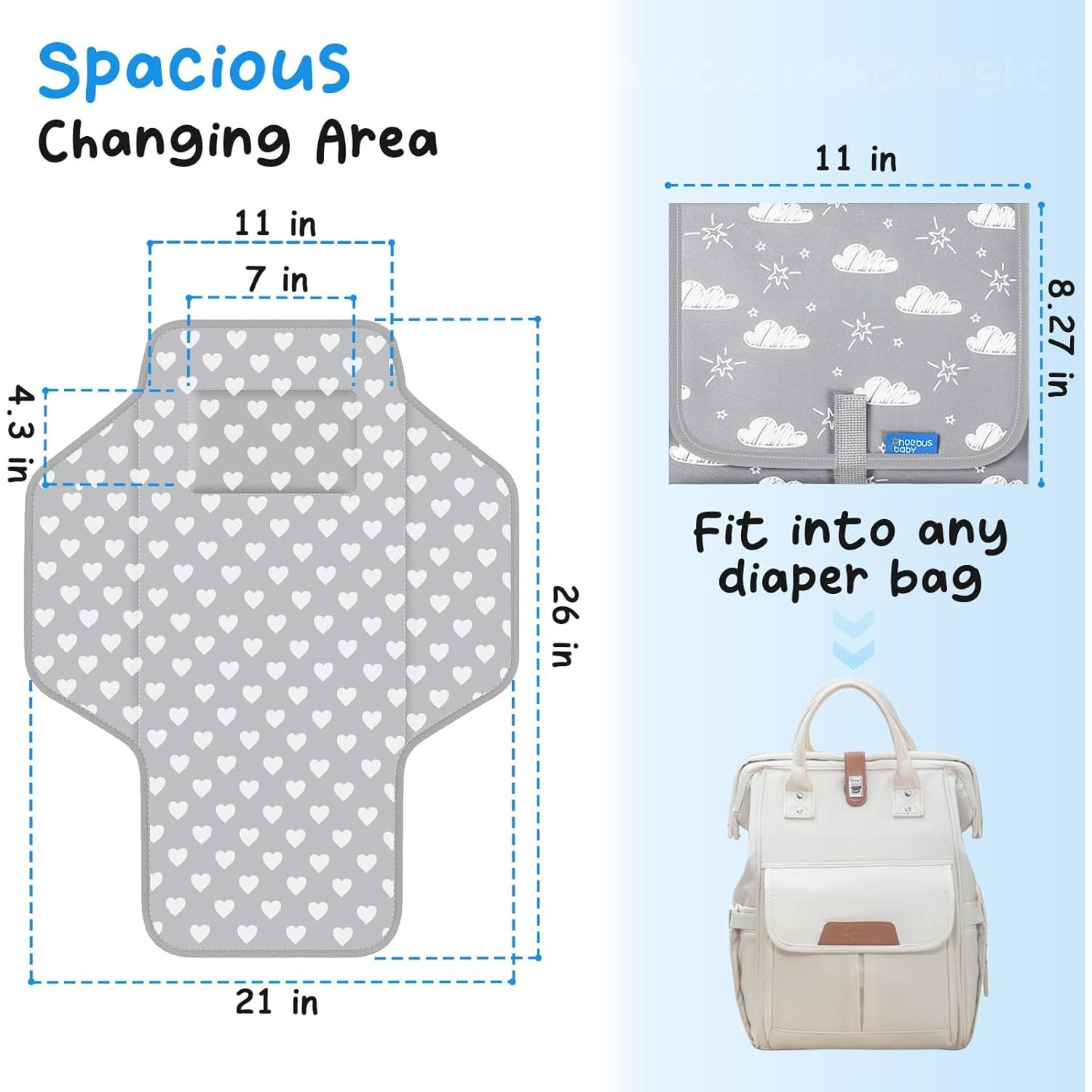 Alfombrilla de Cambio Portátil Bebés Momcozy Gris 53x66cm