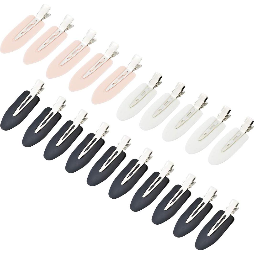 24 Clips para el Cabello Sin Doblado Wobe - Negro, Rosa, Blanco