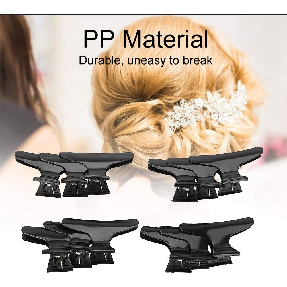 Pinzas para el cabello Yosoo, 12 piezas, mariposa negras