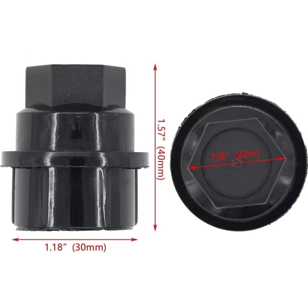 Cubiertas de Tuercas de Rueda Hunting Horse 20 Pcs Negro