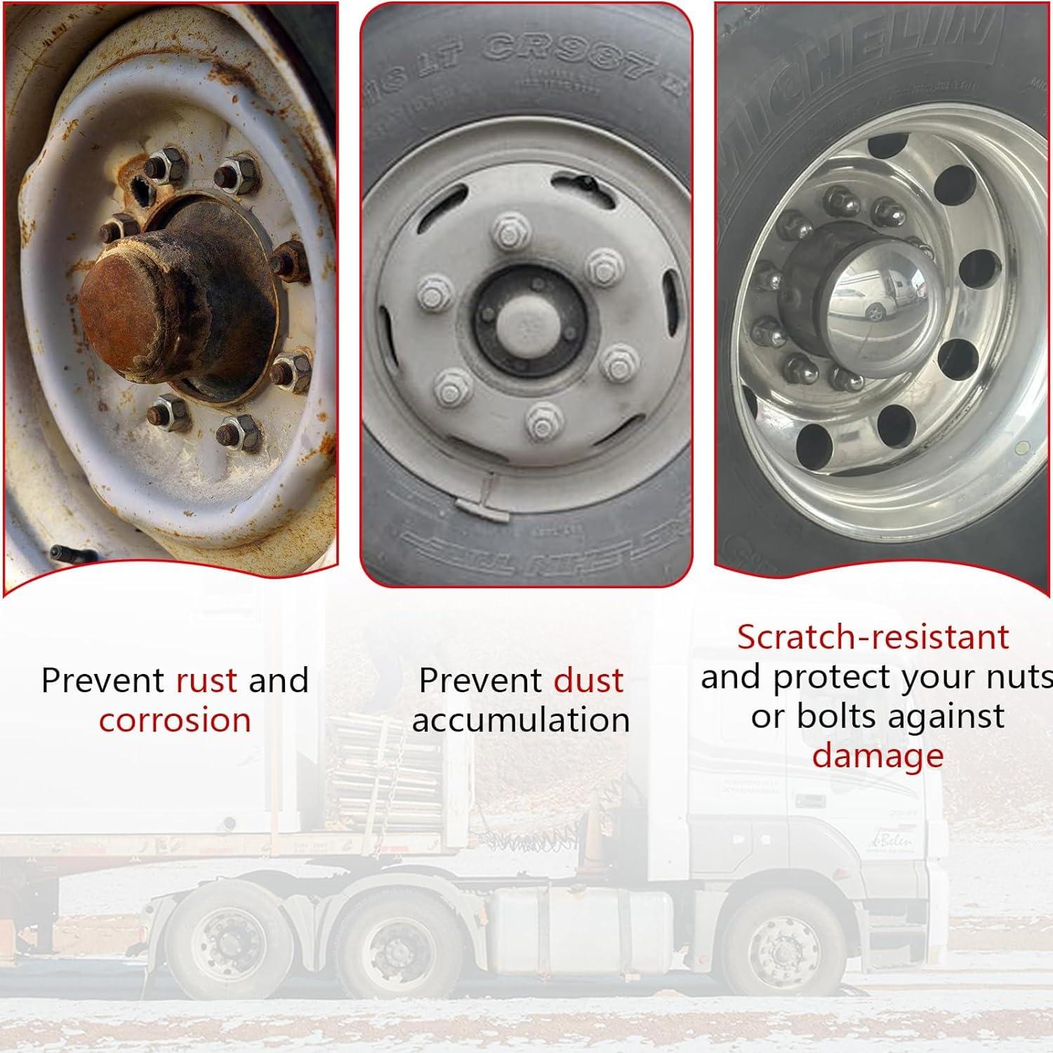 Tapas de Tuerca de Rueda Cromadas TECTRUC 33mm 60 PCS