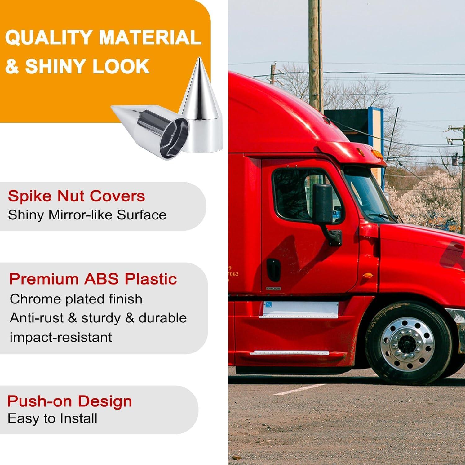 Tapas de Tuerca de Rueda Cromadas TECTRUC 33mm 60 PCS