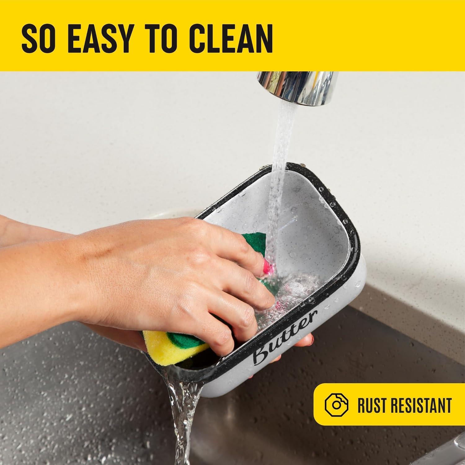 Plato de Mantequilla Blanco Kensington London con Tapa 11.5x8x16.5cm