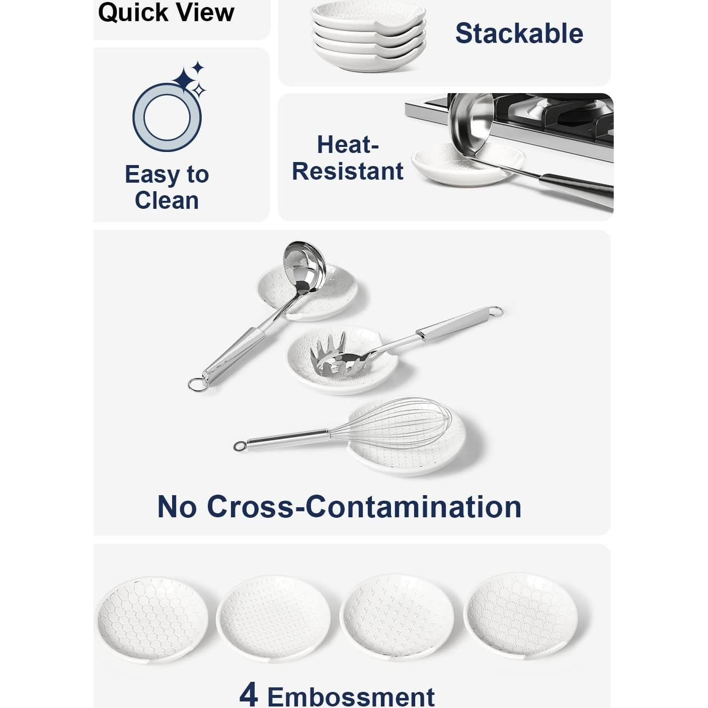 Soporte de Cuchara de Cerámica LE TAUCI Fuegos Artificiales 12.2 cm
