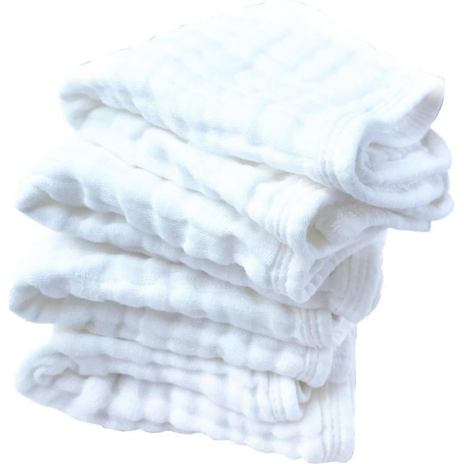 Paños de Eructo Grande 4 Pack Synrroe 100% Algodón Absorbentes