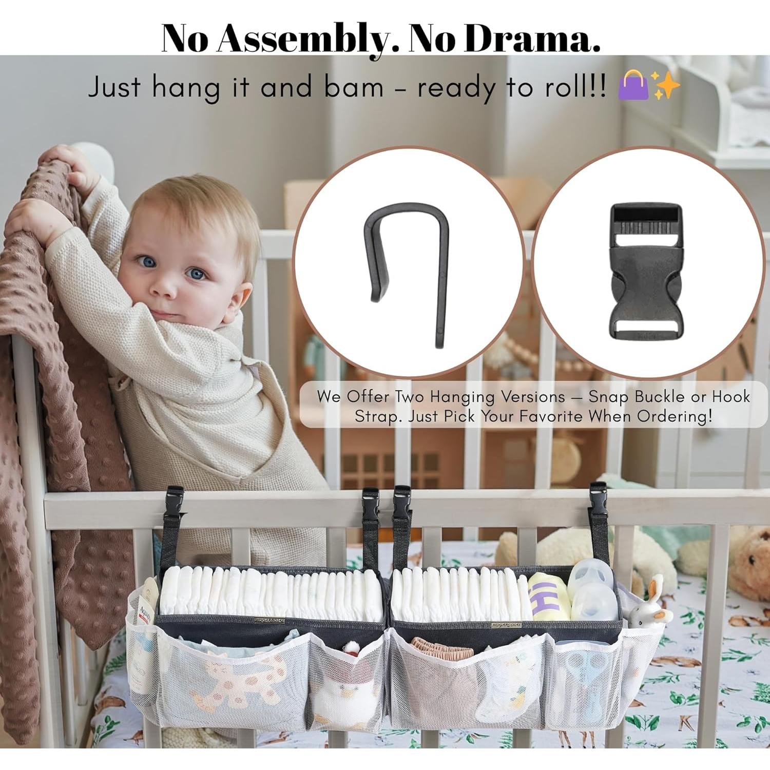 Organizador de Pañales Hogarcosas Cuna Lado de Cama 50 Pañales