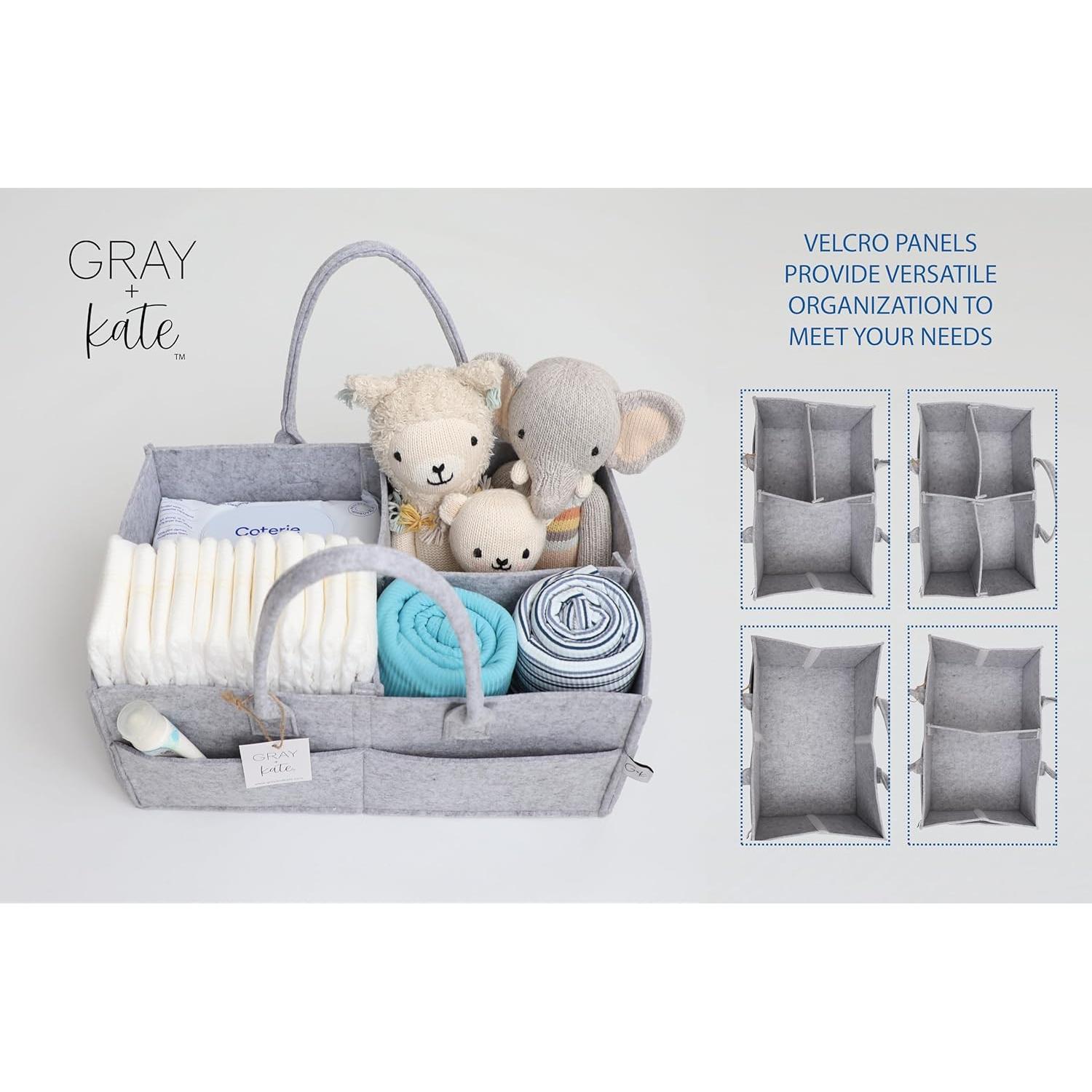 Caddy para Pañales Gray y Kate - Organizador de Fieltro 16.5L