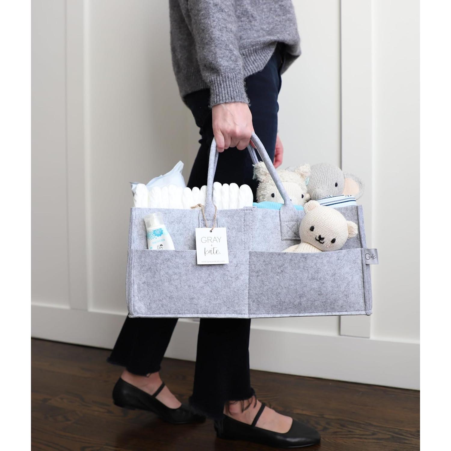 Caddy para Pañales Gray y Kate - Organizador de Fieltro 16.5L