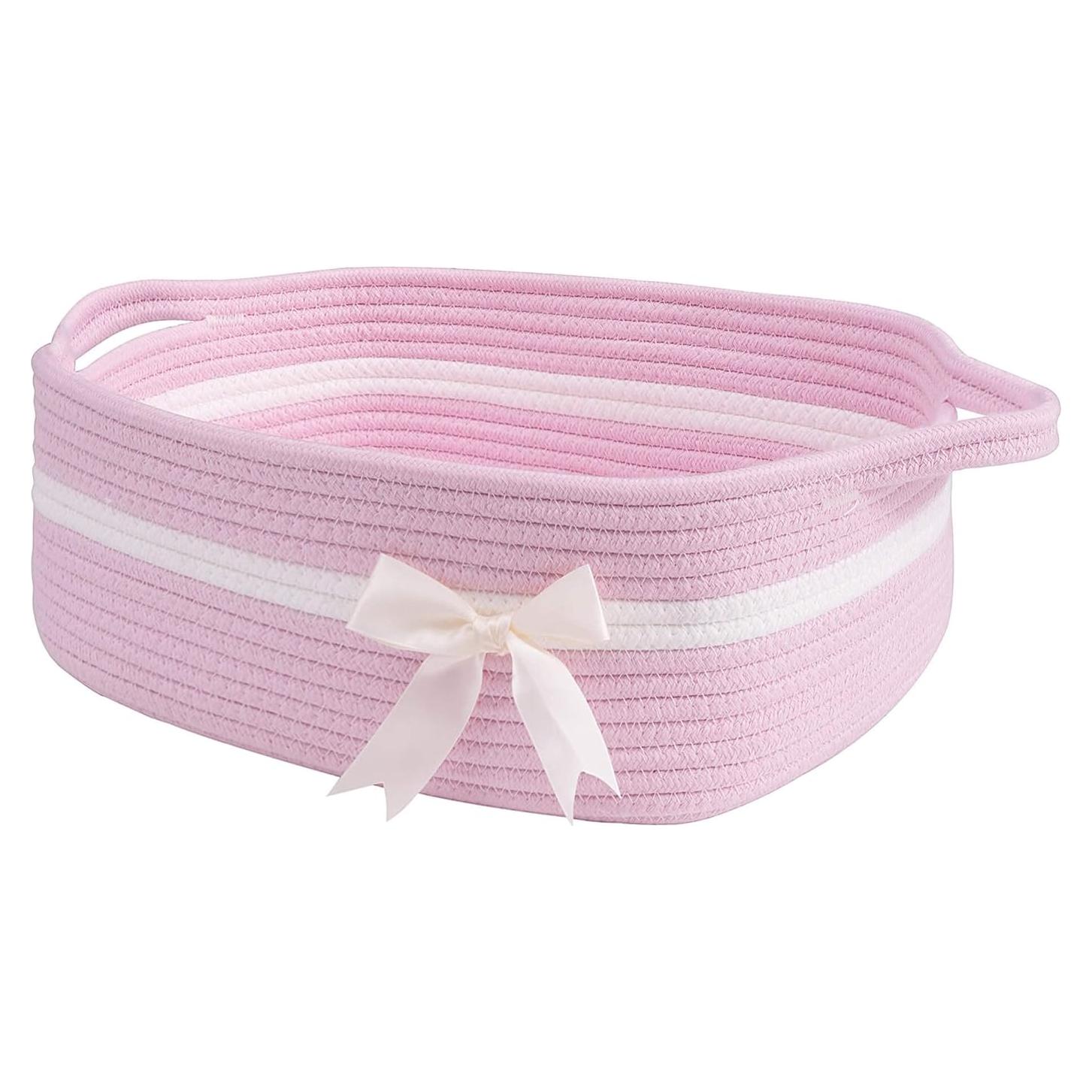 Cesta de Almacenamiento Rosa CHICVITA 33x24.9x12.4 cm