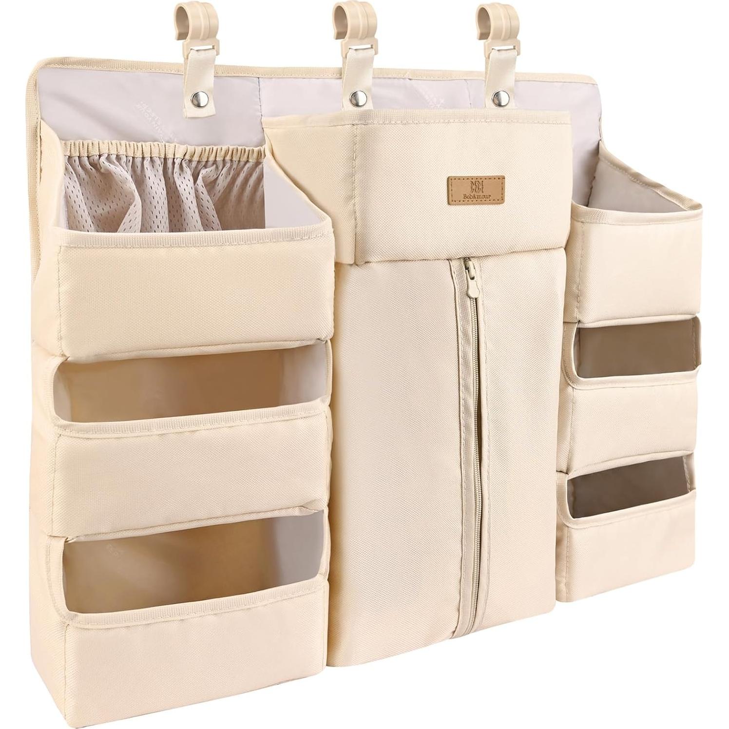 Organizador de Pañales Bebamour Khaki para Cuna y Mesa de Cambio