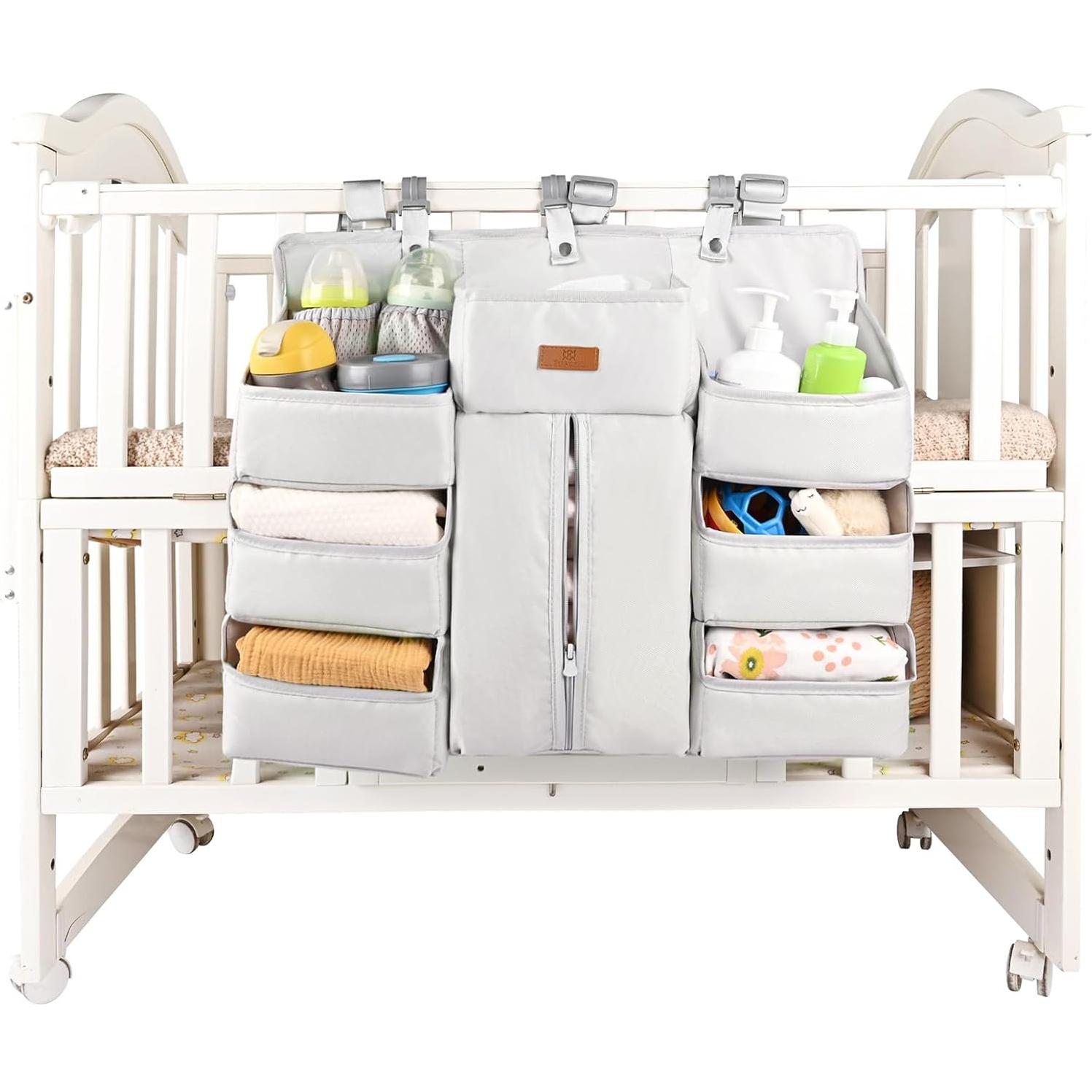 Organizador de Pañales Bebamour Khaki para Cuna y Mesa de Cambio