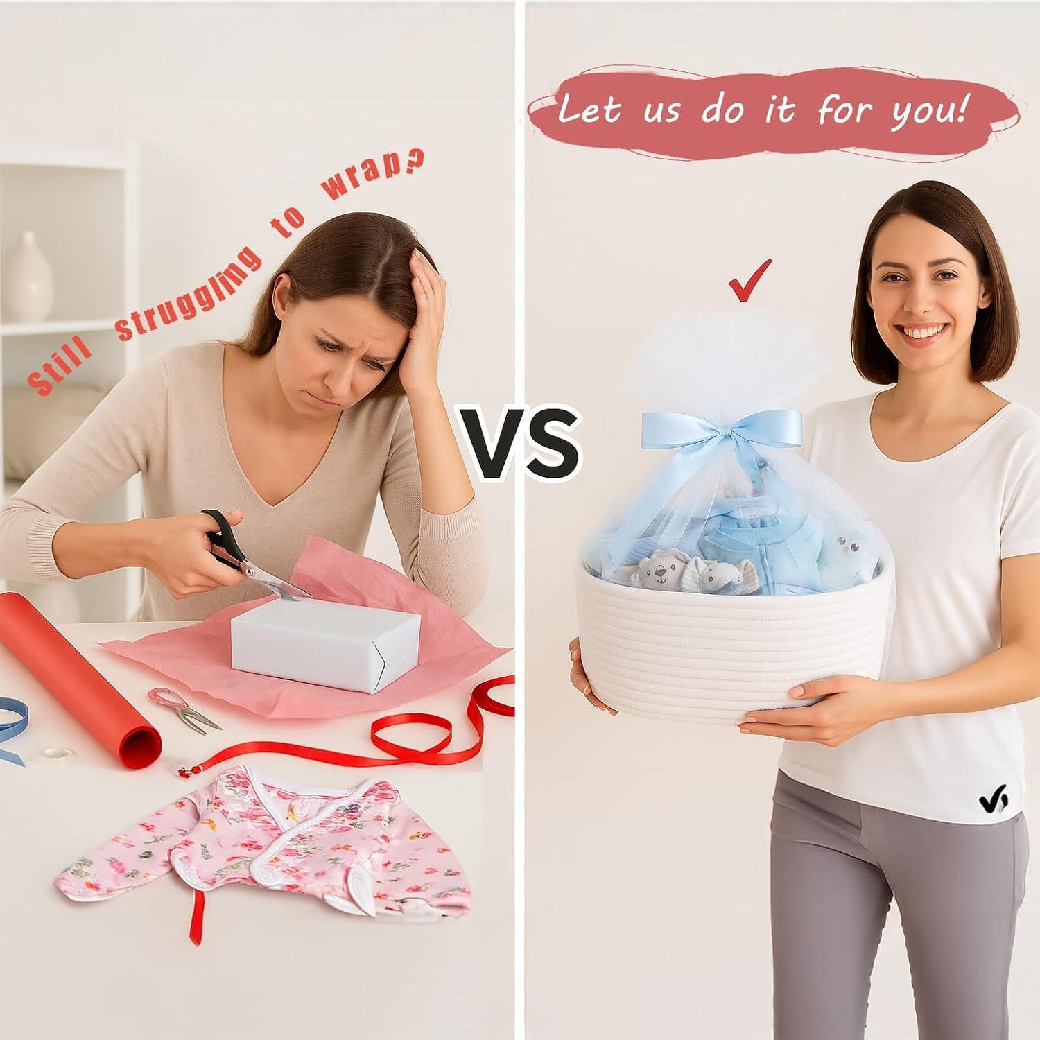 Cesta de Regalo 27 Piezas para Bebé Azul - Esenciales Recién Nacido