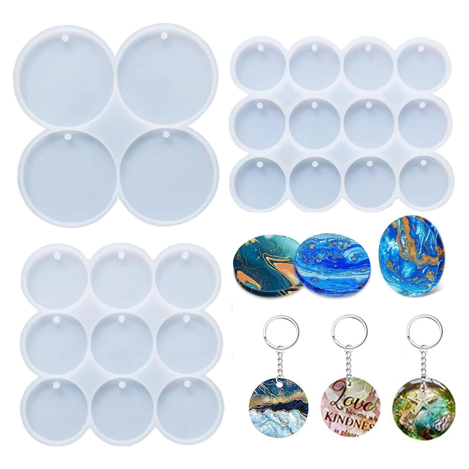 Moldes de Silicona AFINSEA para Resina - 25 Cavidades Redondas