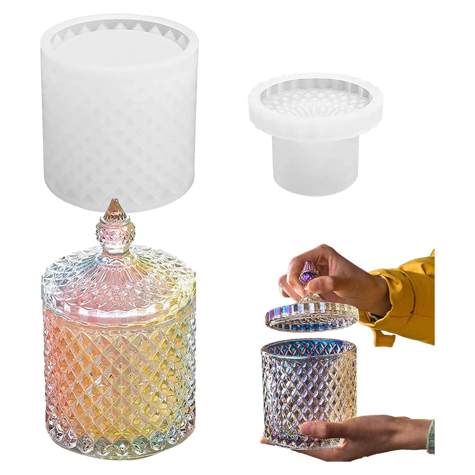 Molde de Silicona para Tarro Grande ResinWorld 9cm con Tapa