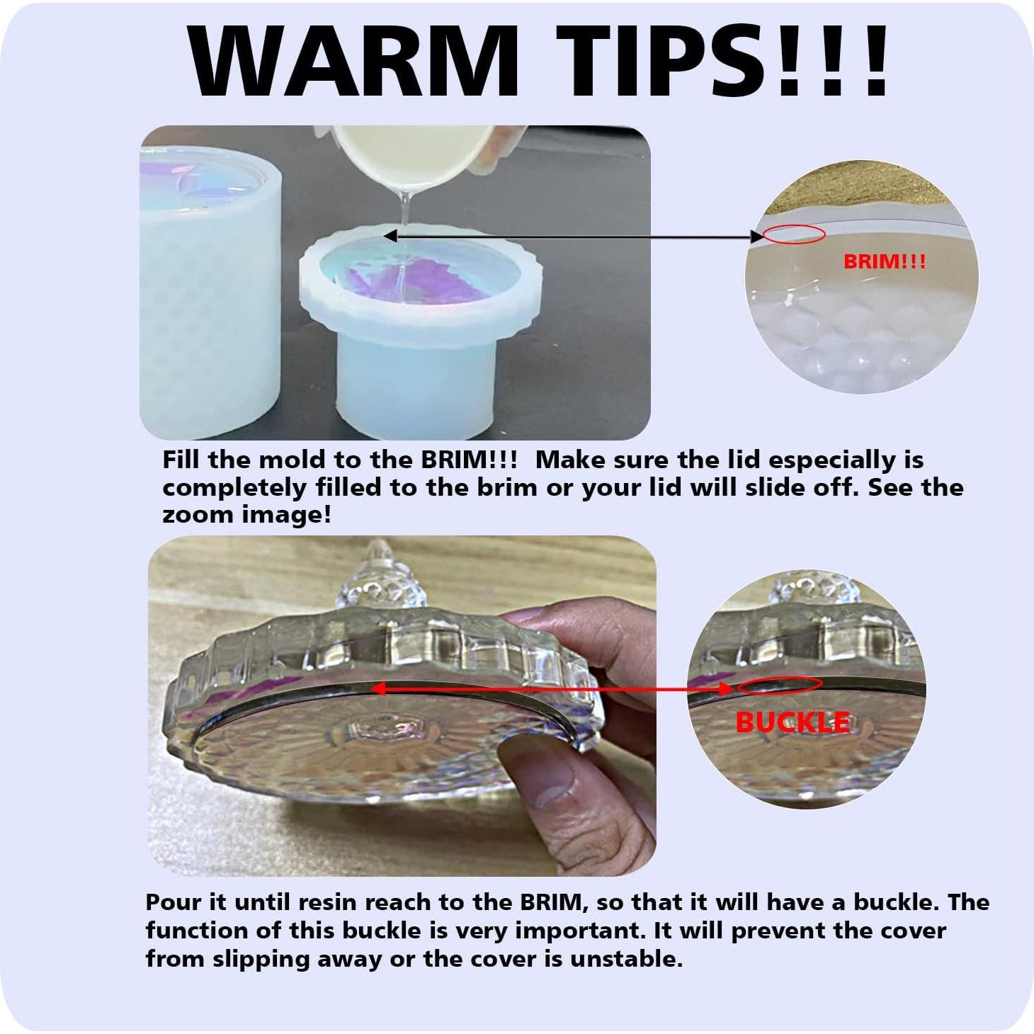 Molde de Silicona para Tarro Grande ResinWorld 9cm con Tapa