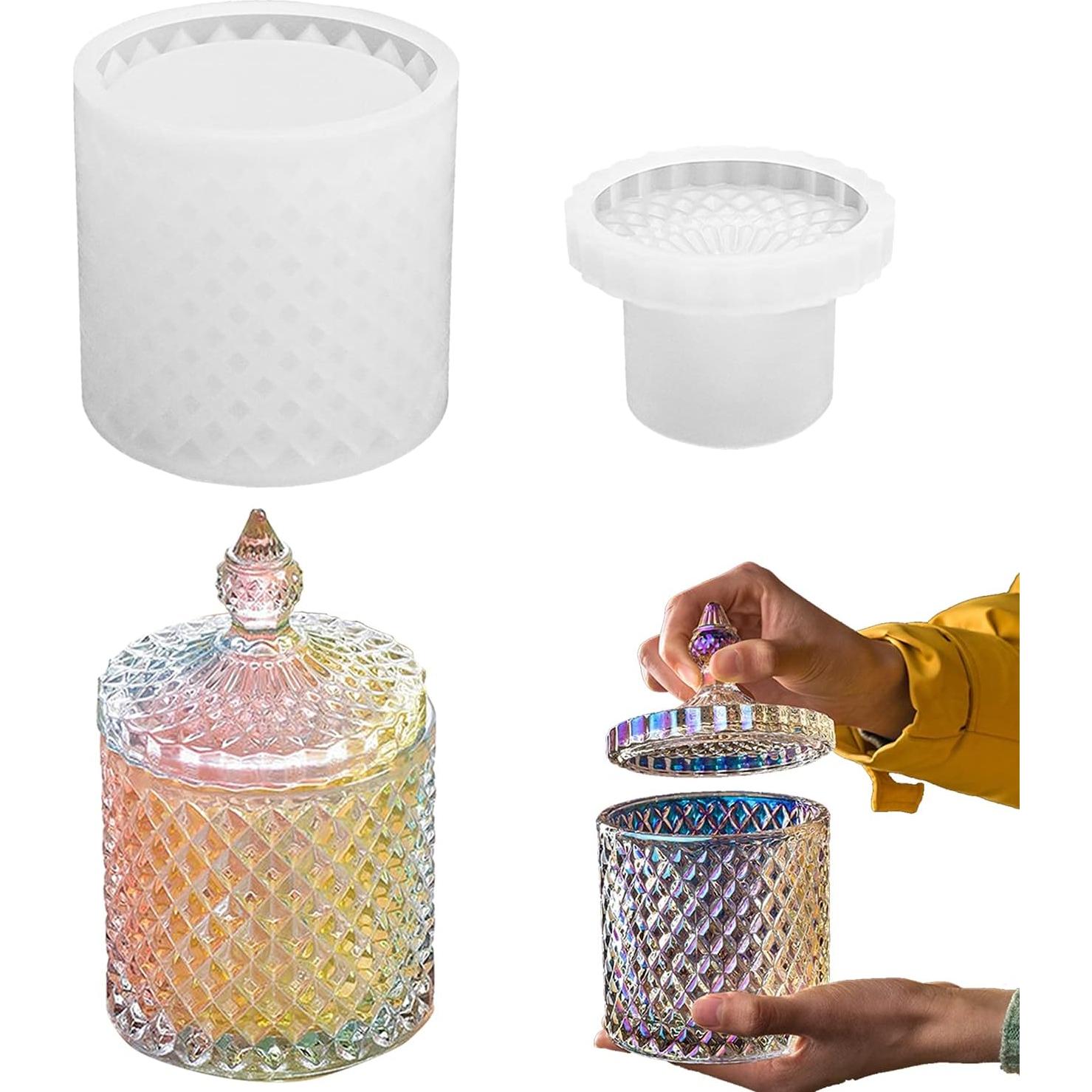 Molde de Silicona para Tarro Grande ResinWorld 9cm con Tapa