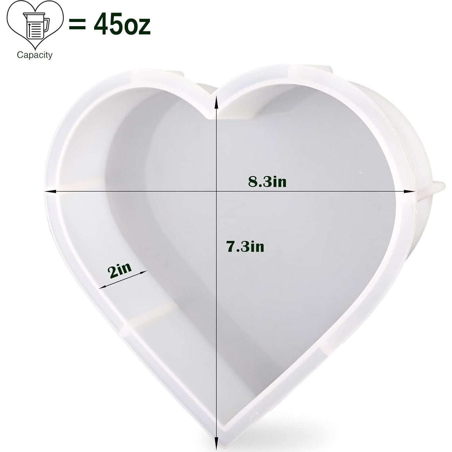 Molde de Silicona Grande Actvty Corazón para Resina 21.1x20.3cm