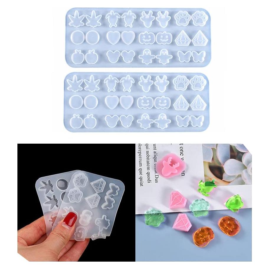 Moldes de Joyería de Silicona Acxico - 2 Piezas para DIY