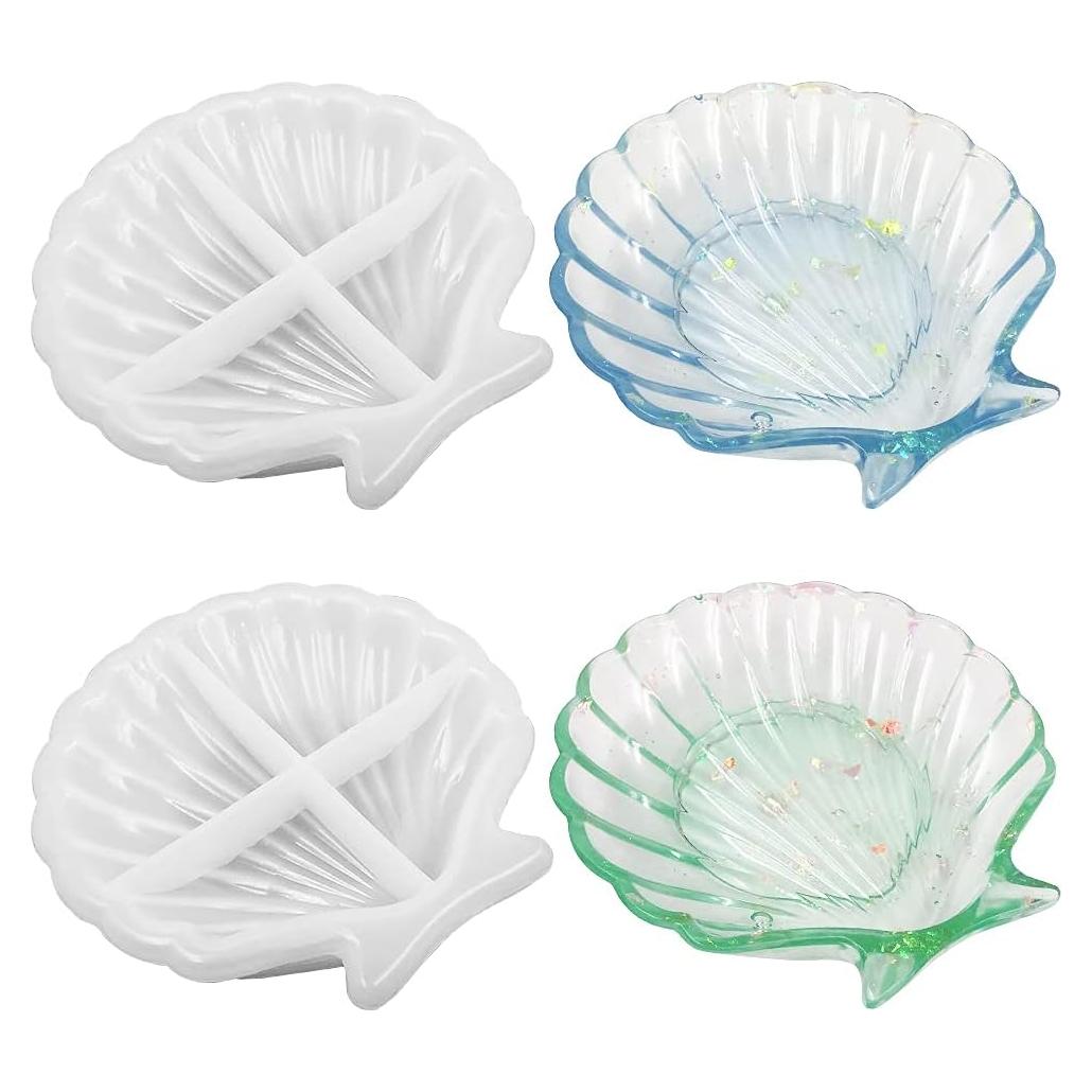 Molde de Resina en Forma de Concha FineGood - 2 Piezas