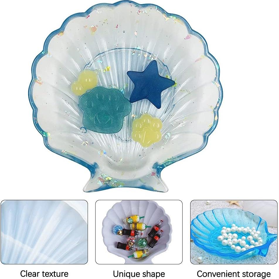 Molde de Resina en Forma de Concha FineGood - 2 Piezas